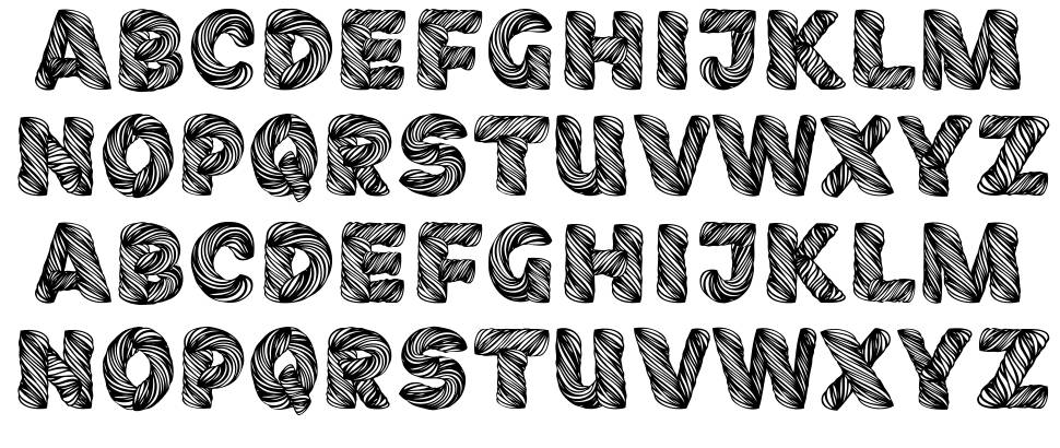 Fibography font Örnekler