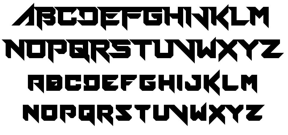 Fierce Brosnan font specimens