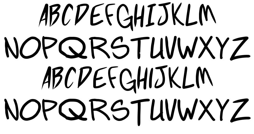 Fighting Wordz font Örnekler