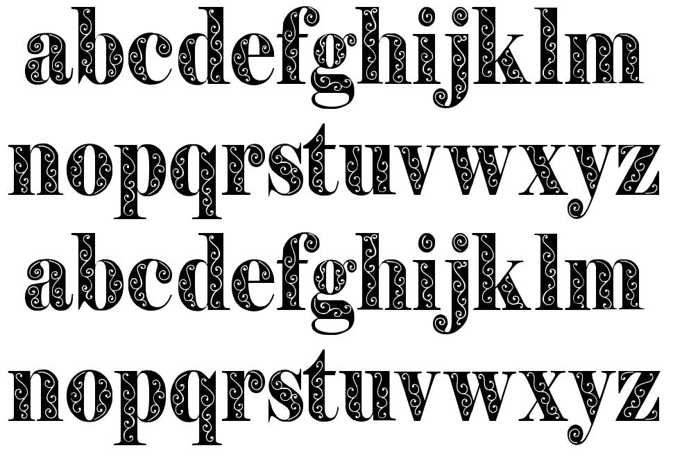 Filigran písmo Exempláře