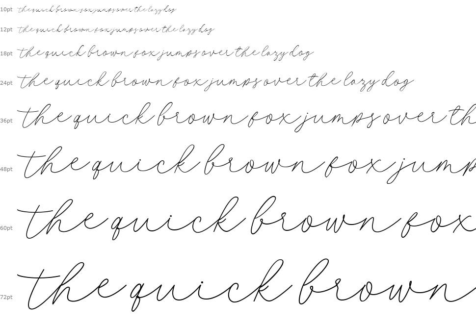 Fillia Script font Waterfall
