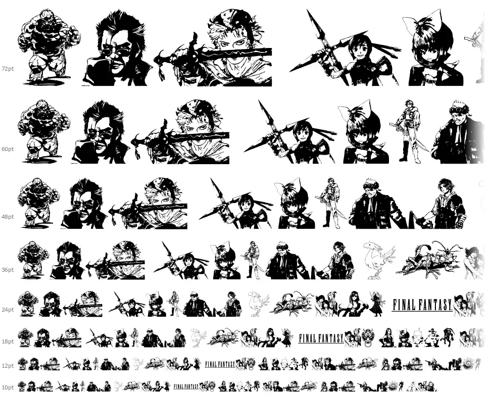 Final Fantasy Elements font Şelale