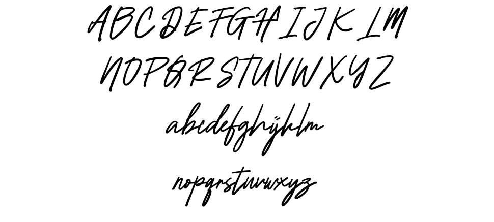 Fine Signature font Örnekler