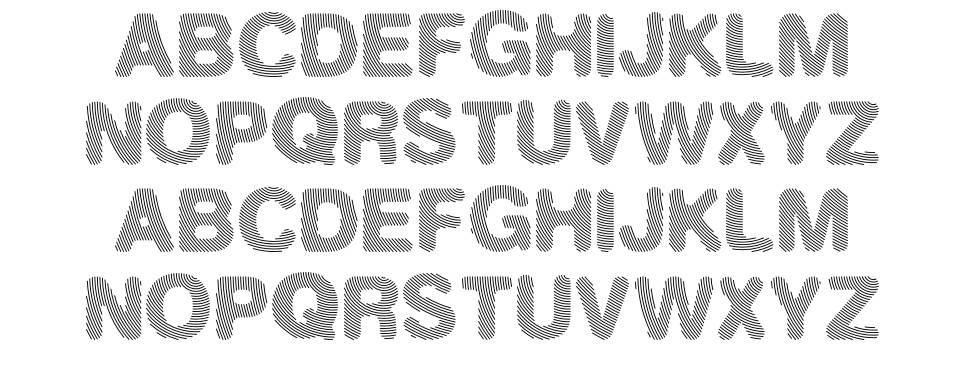 Finger Line font specimens