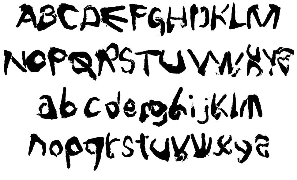 Finger Type font specimens