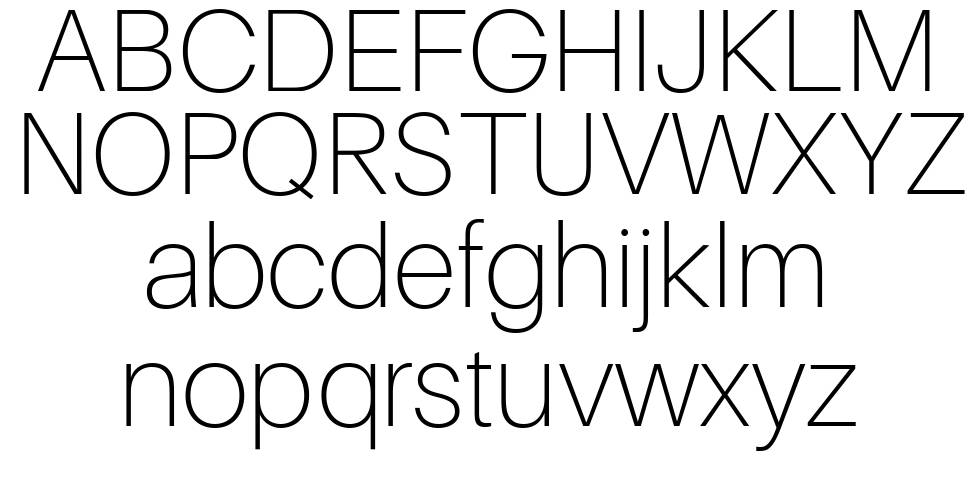 Finis Grotesk 字形 标本