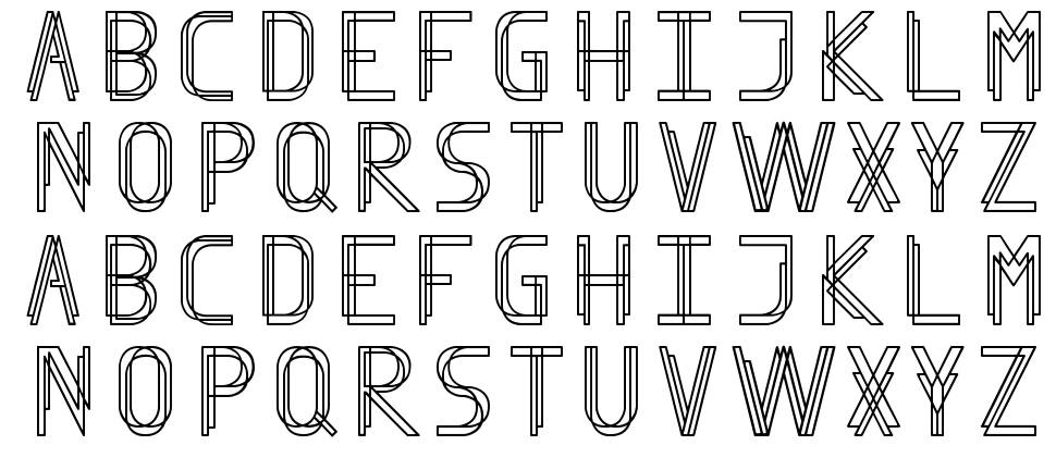 Finity font specimens