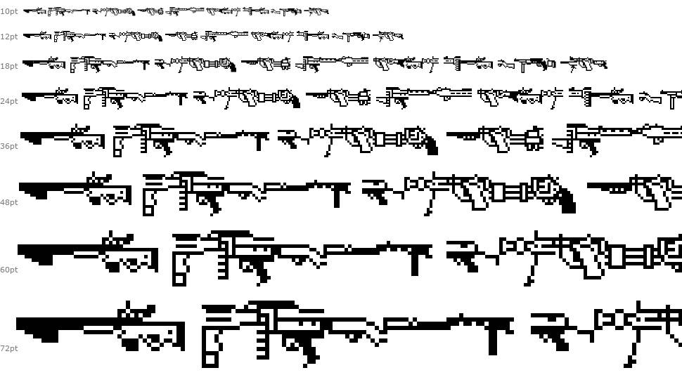 Firearm Encyclope písmo Vodopád