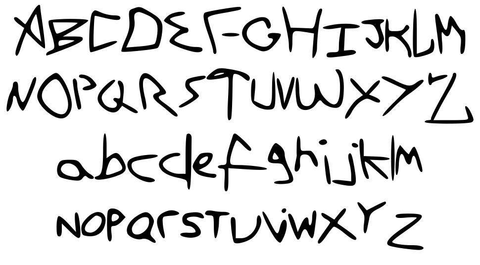 First Font fonte Espécimes