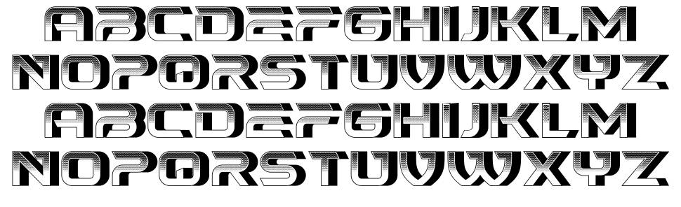 Fisheye font specimens