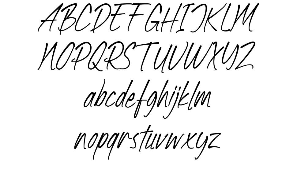 Fishingrod font Örnekler