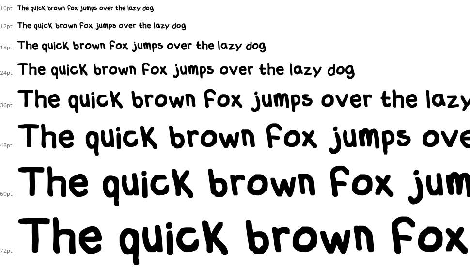 Flabby Bums Handwriting font Waterfall