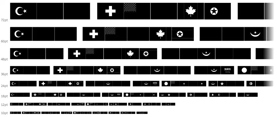 Flags Color Worldfont waterfall
