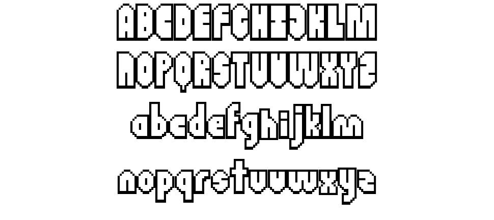Flappy Birdy font specimens