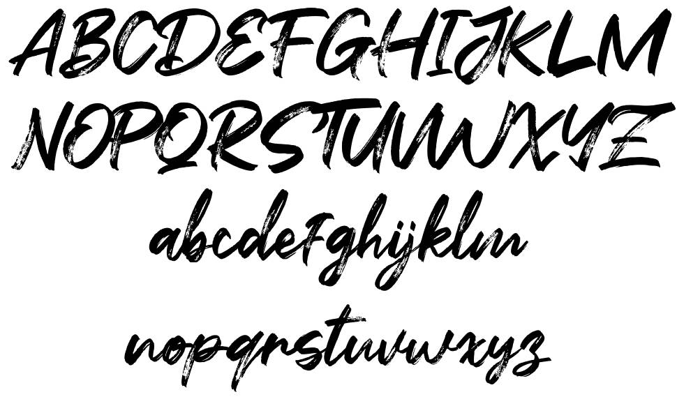 Flashing font specimens