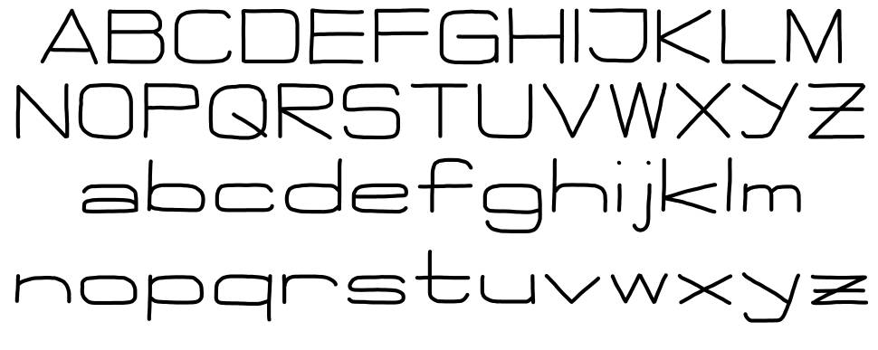 Flattie font specimens