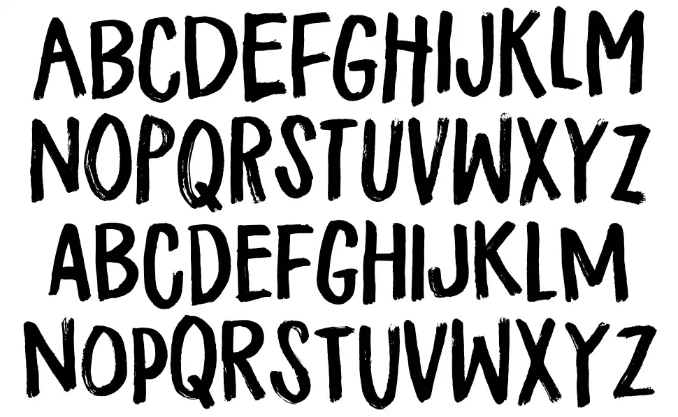 Flicker font specimens