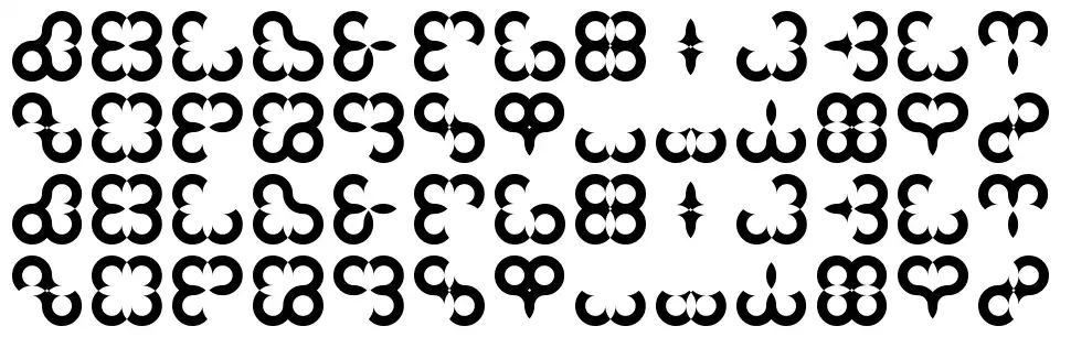 Floral Compass font Örnekler