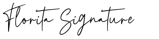 Florita Signature czcionka