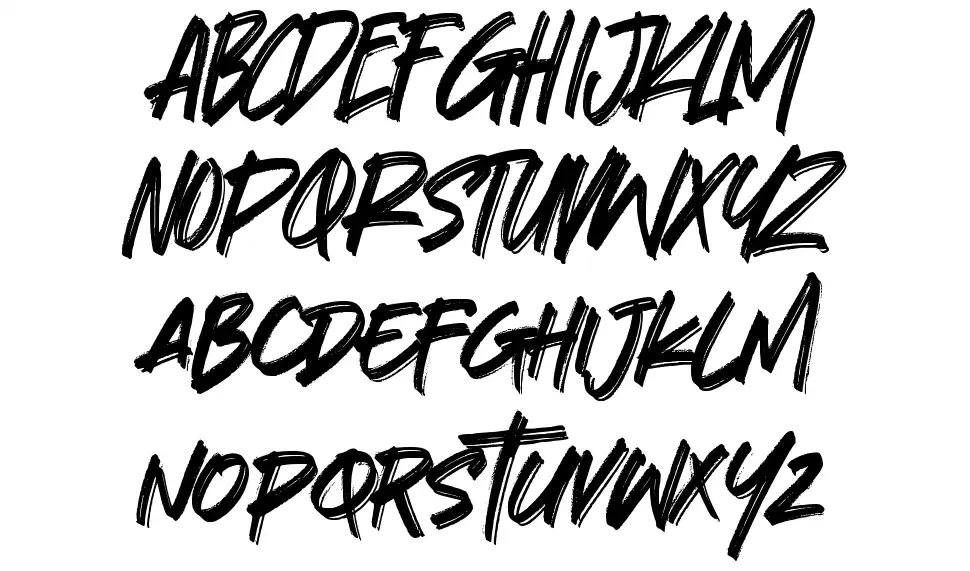 Flossyfont specimens