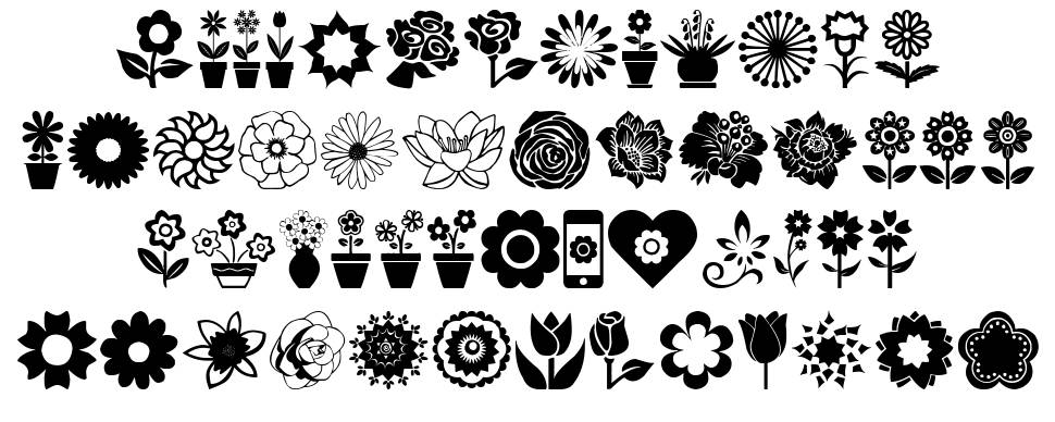Flower Icons fonte