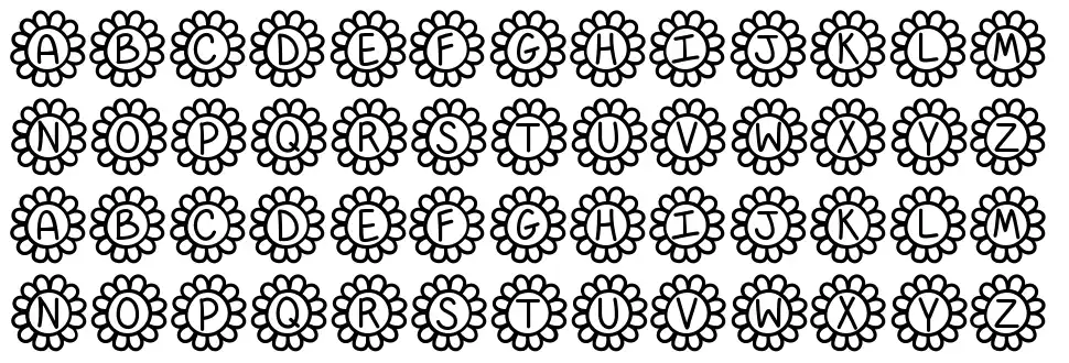 Flower Power font specimens