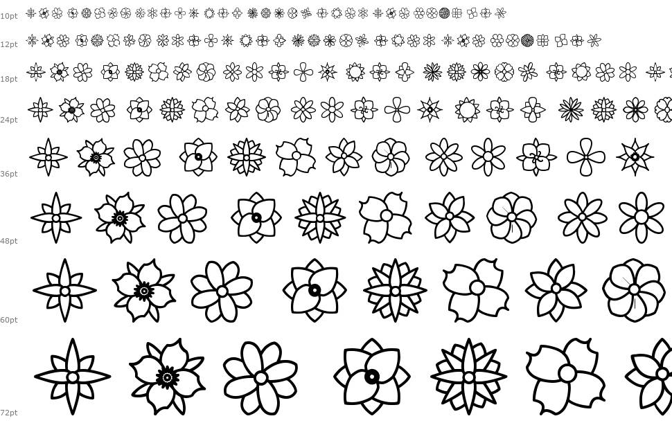 Flowers ST font Şelale