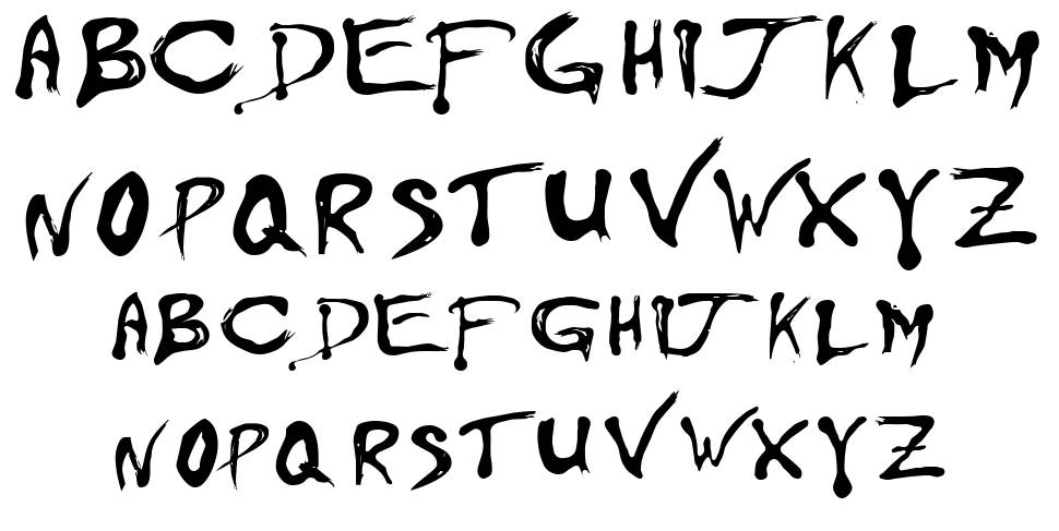 Floydian písmo Exempláře