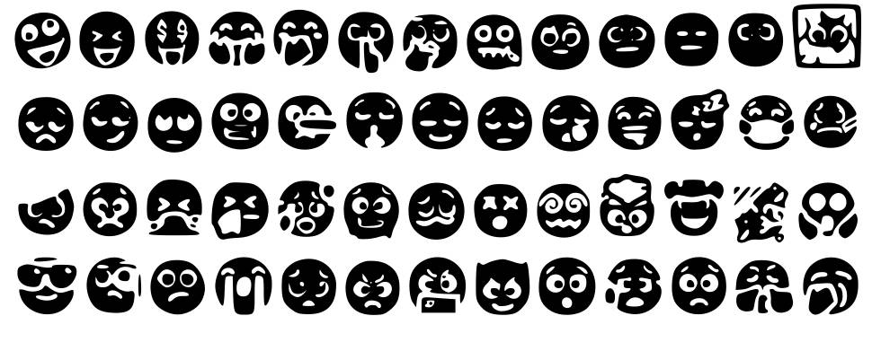 Fluent Emojis 133 字形 标本