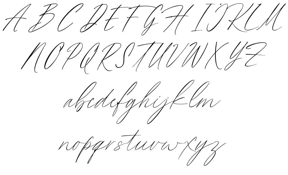 Flumbery White font specimens