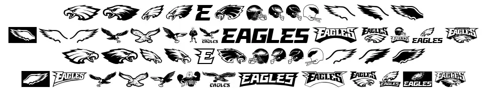 Fly Eagles Flyfont specimens
