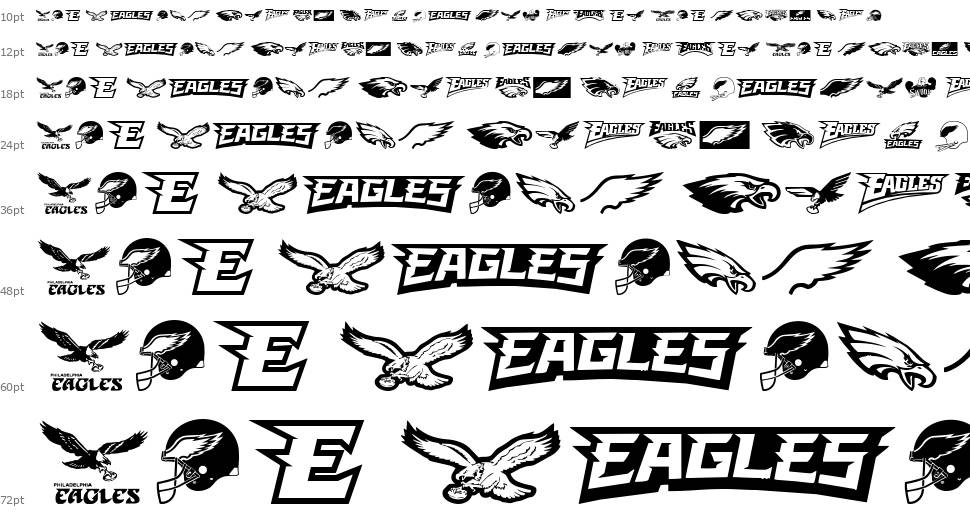 Fly Eagles Fly font Waterfall