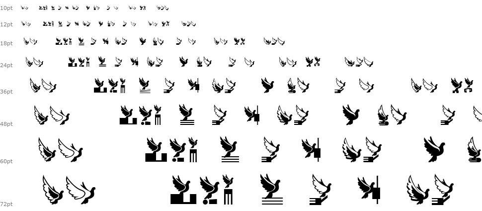 Flying Birds font Şelale
