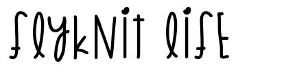 Flyknit Life шрифт