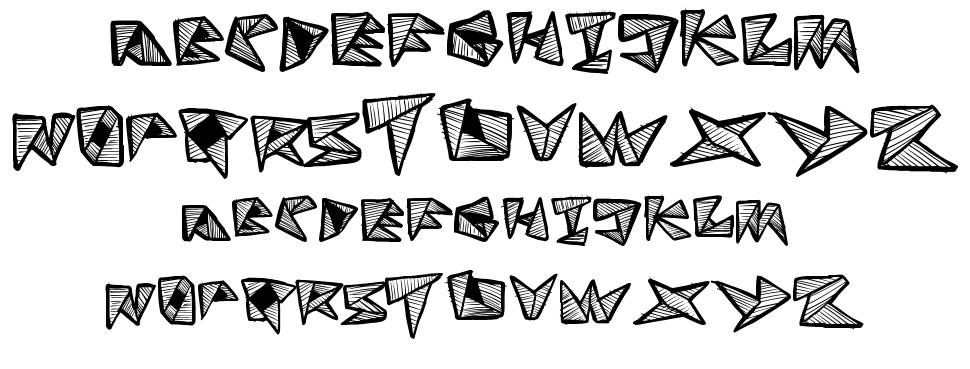 Fold Line font Örnekler