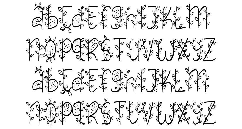 Foliage font specimens