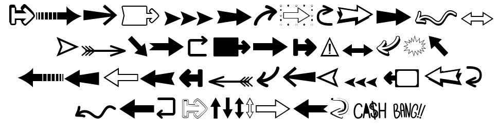 Follow The Arrow font specimens