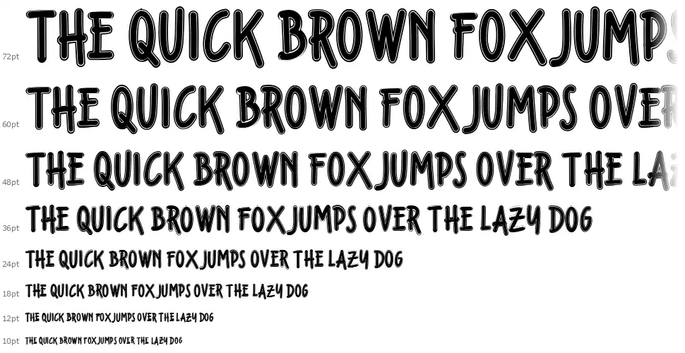 Fondian Outlinefont waterfall