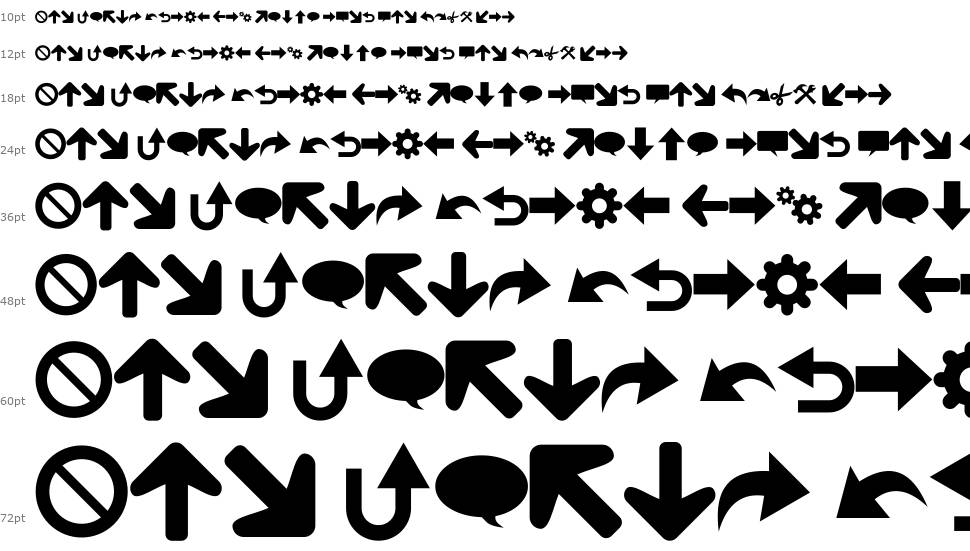 Font 90 Icons шрифт Водопад