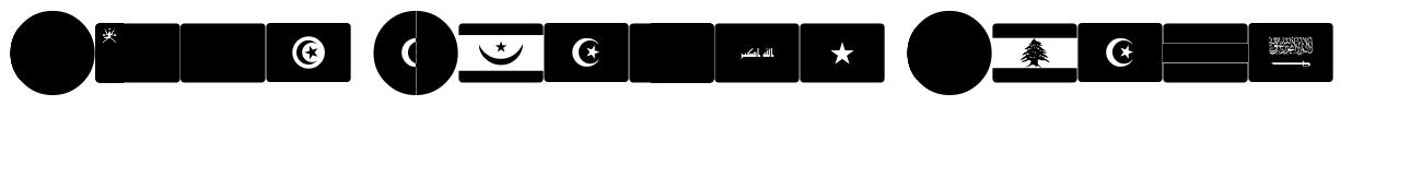 Font Arabic Flags police