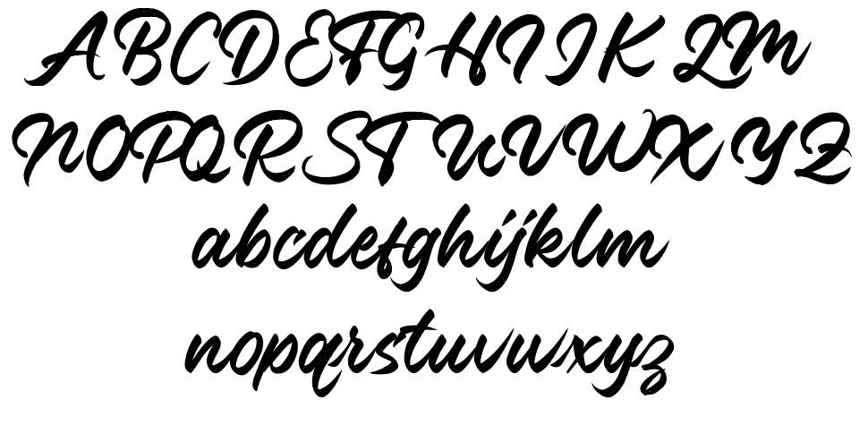 Font Brush font Örnekler