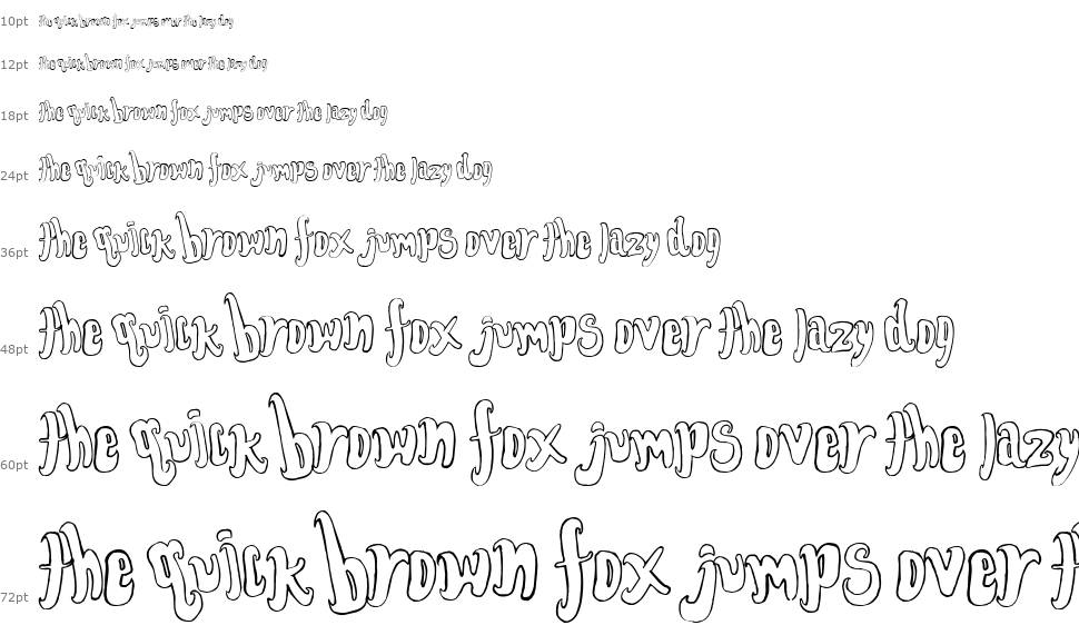 Font for the dumped schriftart Wasserfall