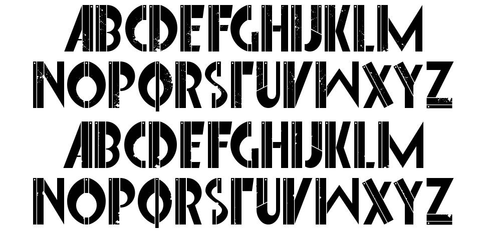 Font Interrupted font specimens