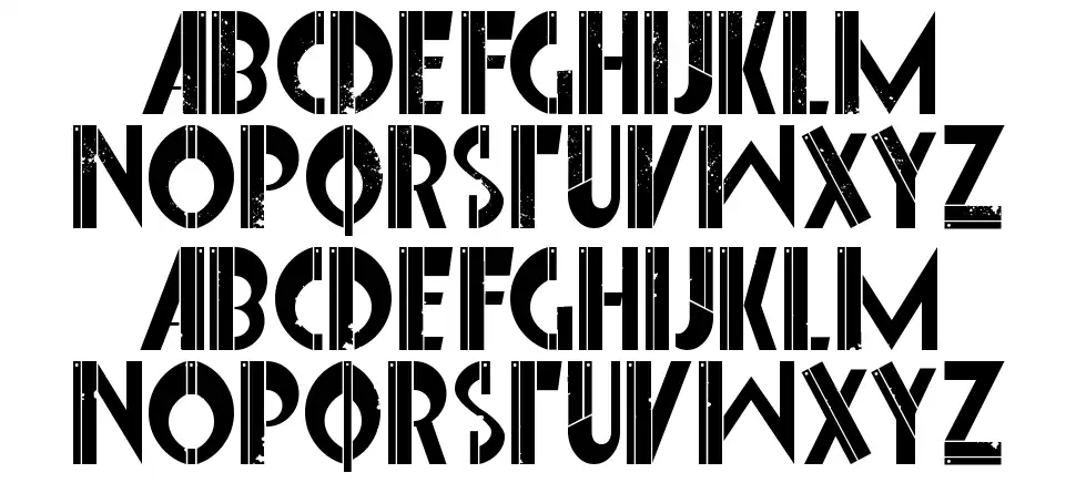 Font Interruptedfont specimens