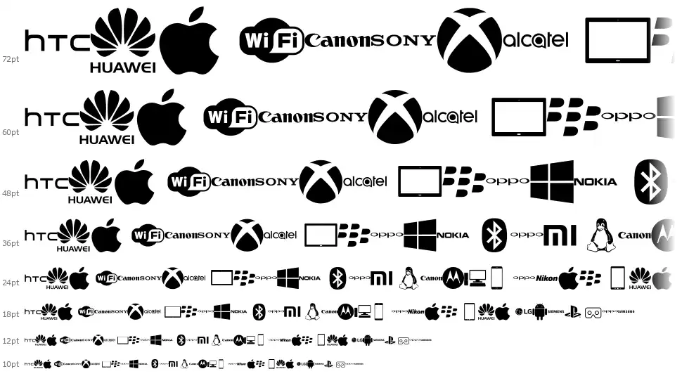 Font Logos Technology 字形 Waterfall