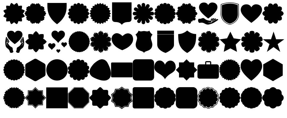 Font Shapes 2019 font specimens