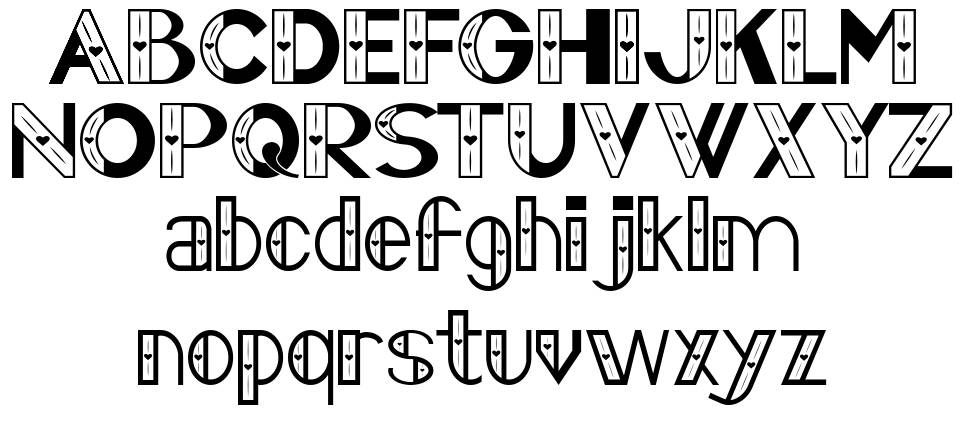 Font Vector Zero font specimens