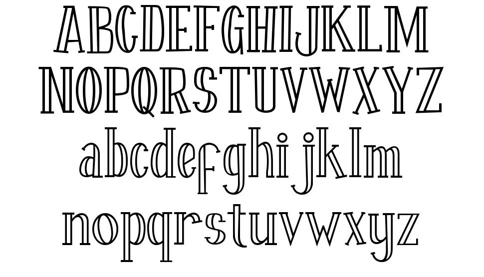 Fontastique Carved písmo Exempláře