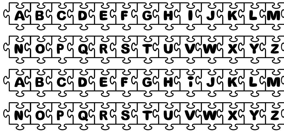 Fonts Bomb Jigsaw písmo Exempláře