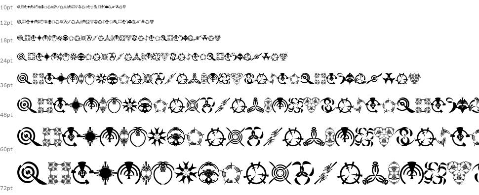 Fonts Vector Ancient Symbol písmo Vodopád